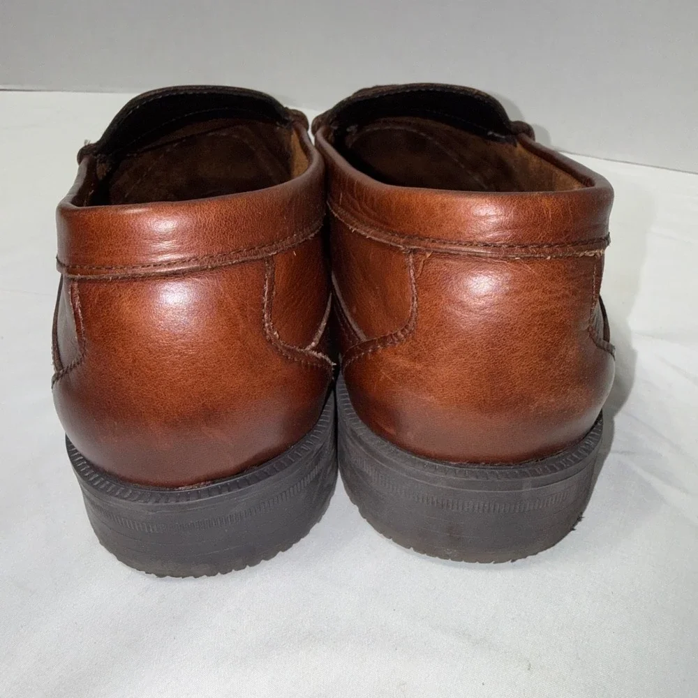 New Vintage Sebago Broadway Loafers Leather Shoes Brown Men's Size 13D USA Made